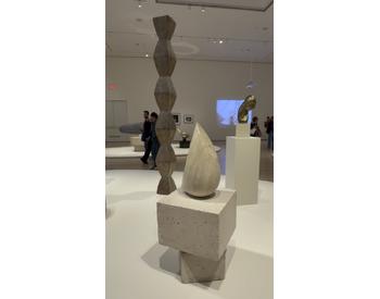 CONSTANTIN BRANCUSI (French, born Romania. 1876–1957) Endless Column version I 1918, Little Bird II (1929) and Mlle Pogany III 1933