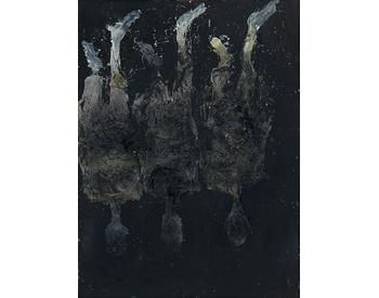Georg Baselitz, Lieber Marcel Duchamp, das haben sie doch von Picasso gestohlen! (Dear Marcel Duchamp, You Stole That from Picasso!), 2016. Oil on canvas