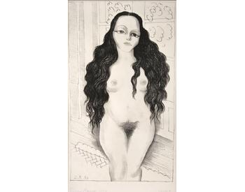 Fig. viii. Diego Rivera, Nude with Long Hair (Dolores Olmedo), lithograph, 1930.
