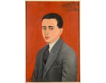 Fig. xi. Frida Kahlo, Portrait of Alejandro Gómez Arias, oil painting on wood, 1928.